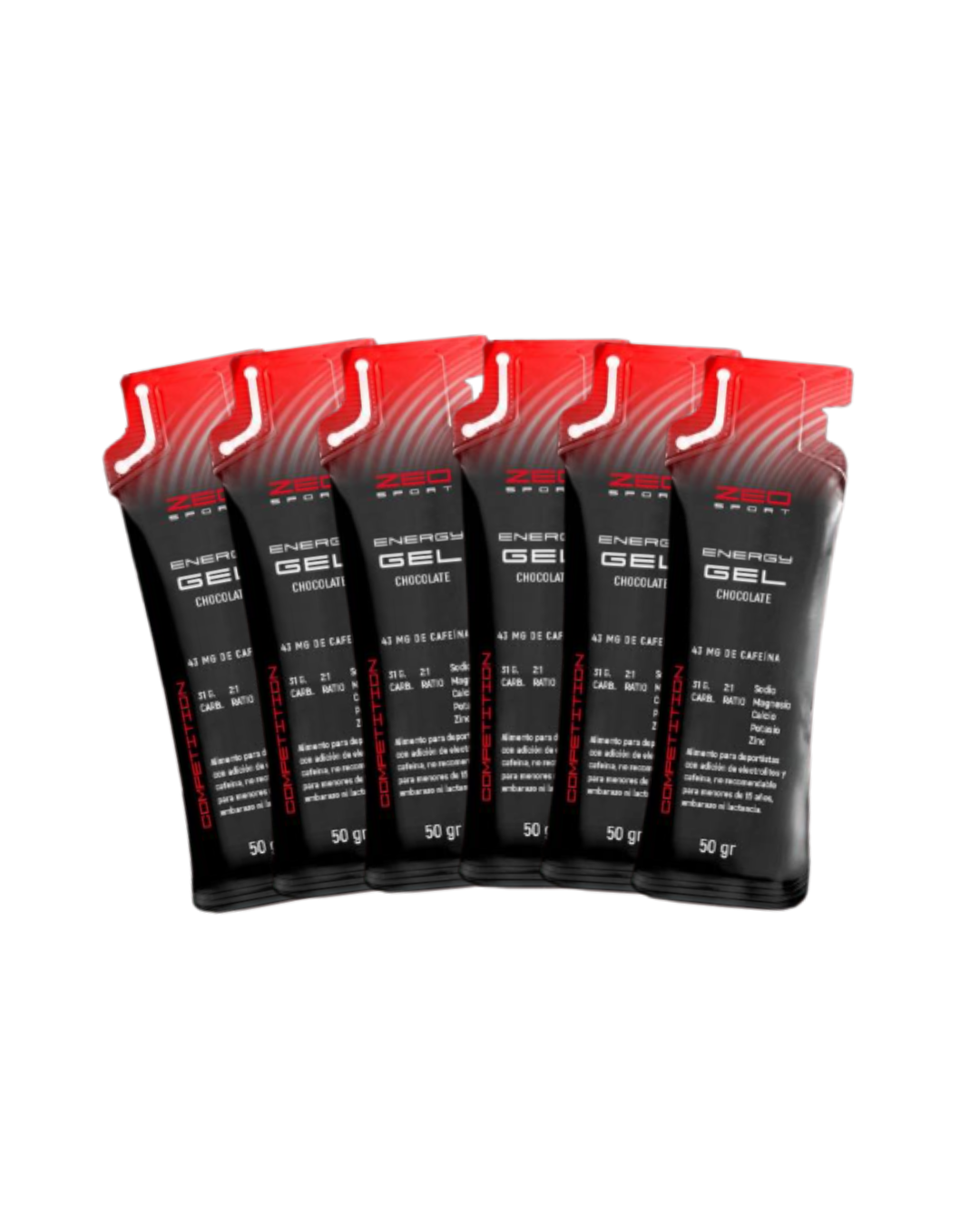 6 Geles Chocolate Zeo Sport