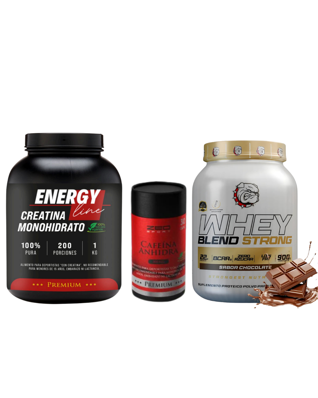 Whey blend 900GR + Creatina 1kg + Cafeína de obsequio