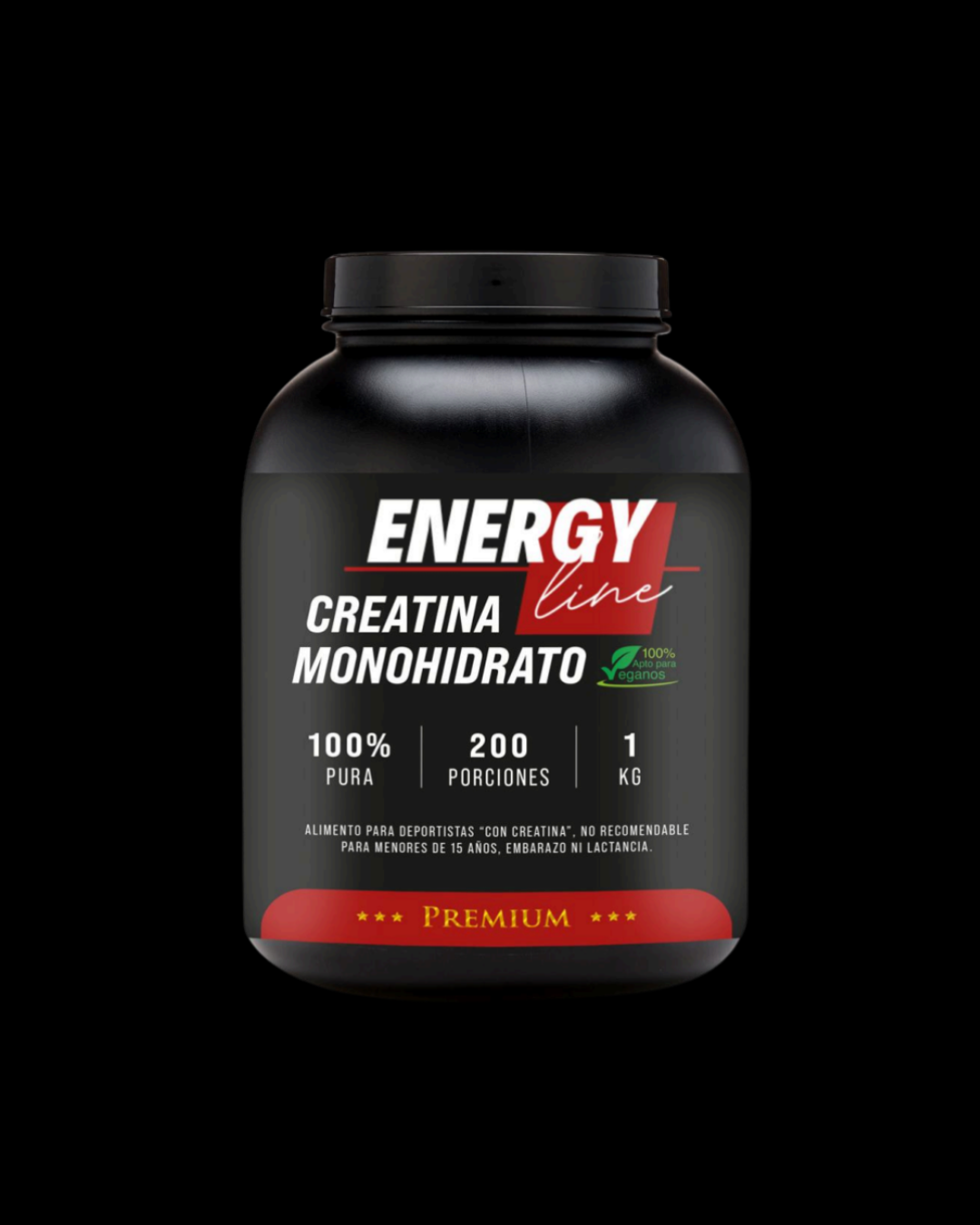 Creatina Monohidratada 1KG. 200 servicios.