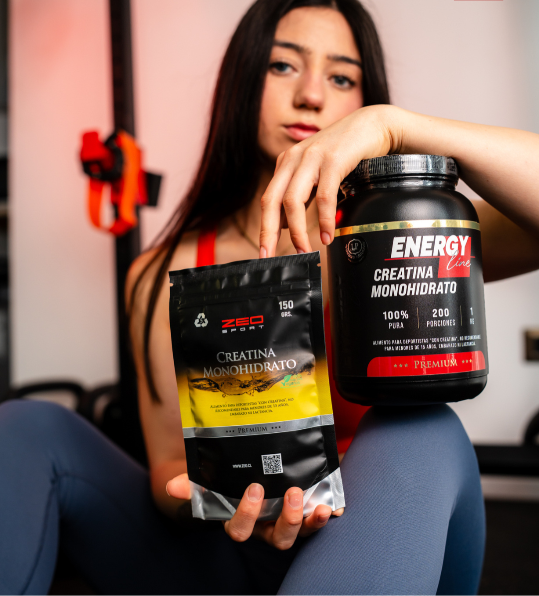 Creatina Monohidratada 1KG. 200 servicios. + Cafeína obsequio 30caps. 200mg