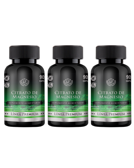 x3 Citrato de Magnesio. 270 caps