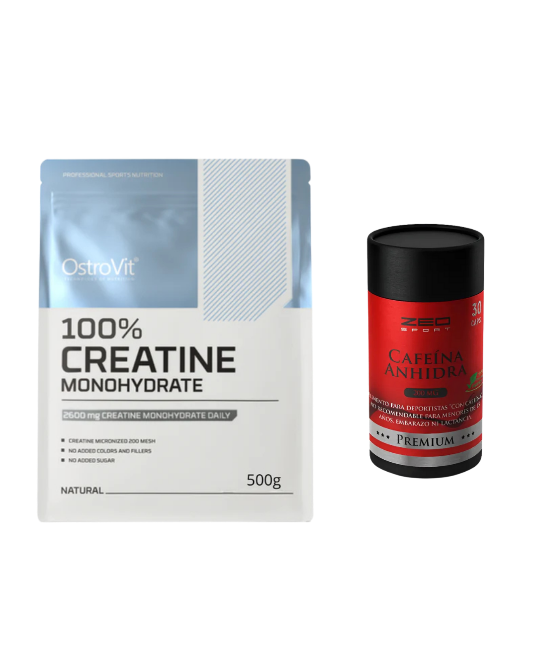 Creatina 500gr + Cafeína obsequio