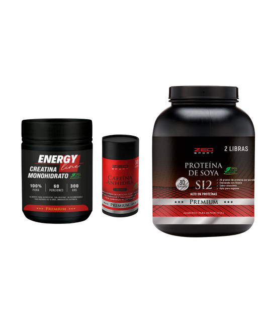 Creatina 300gr + Proteína 2 lb + Cafeína de obsequio