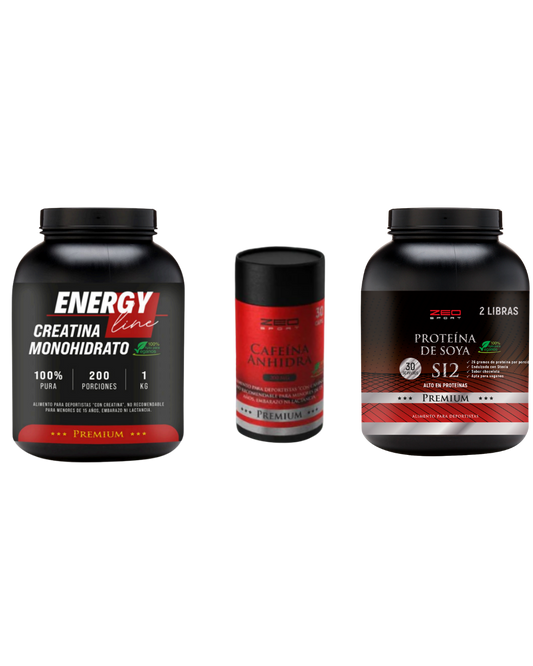 Creatina 1 Kg + Proteína 2lb + Cafeína de obsequio